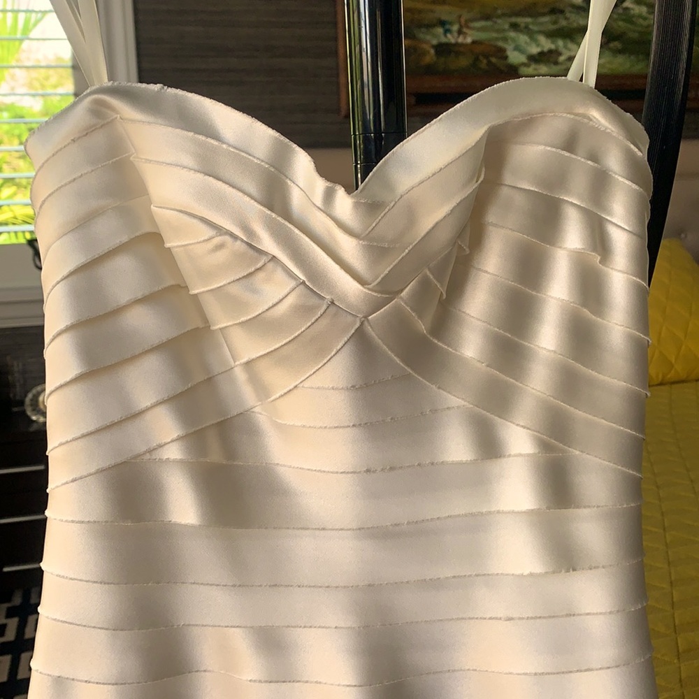 2000's Off White long dress strapless from BCBG Max Azria